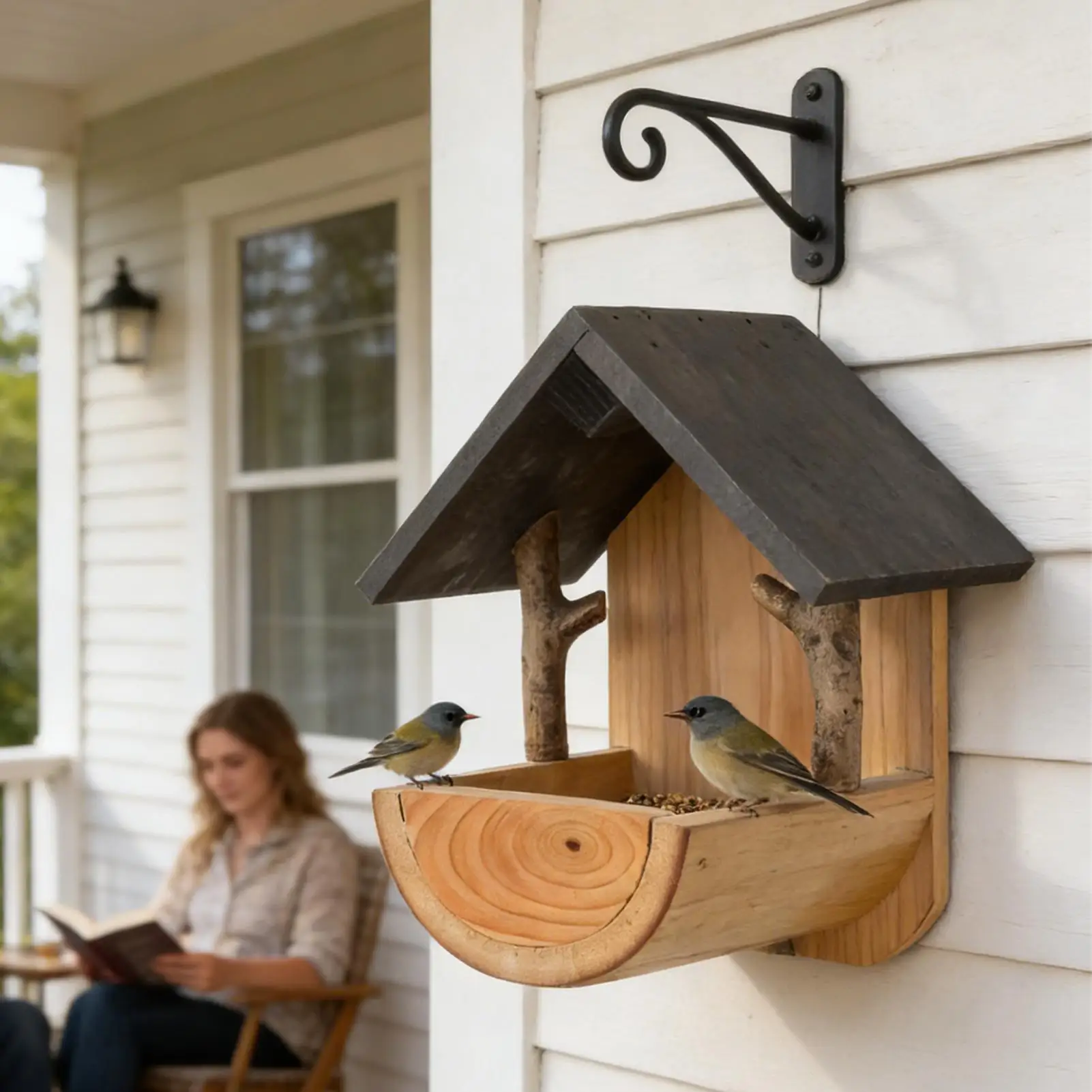 Watches & Jewelry Repair Center - Wall Mount Wooden bird feeder Outdoor