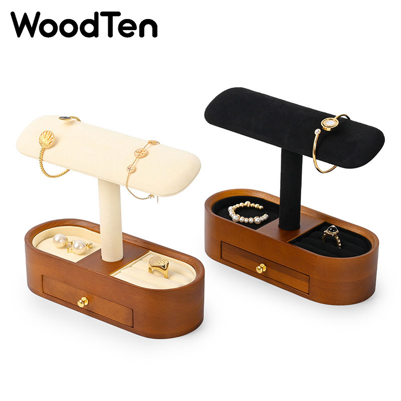 Jewelry Stand Watches - WoodTen Watch Display Stand with Drawer,