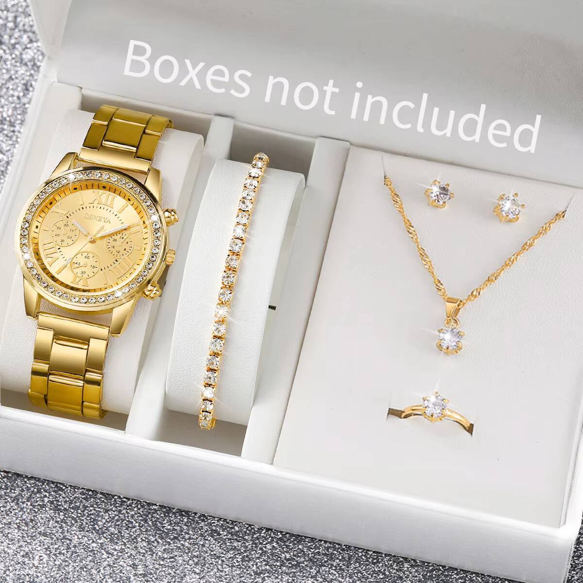 Jewelry Watch Making - 6PCS/Set Fashion Rhinestone Women Watches Analog