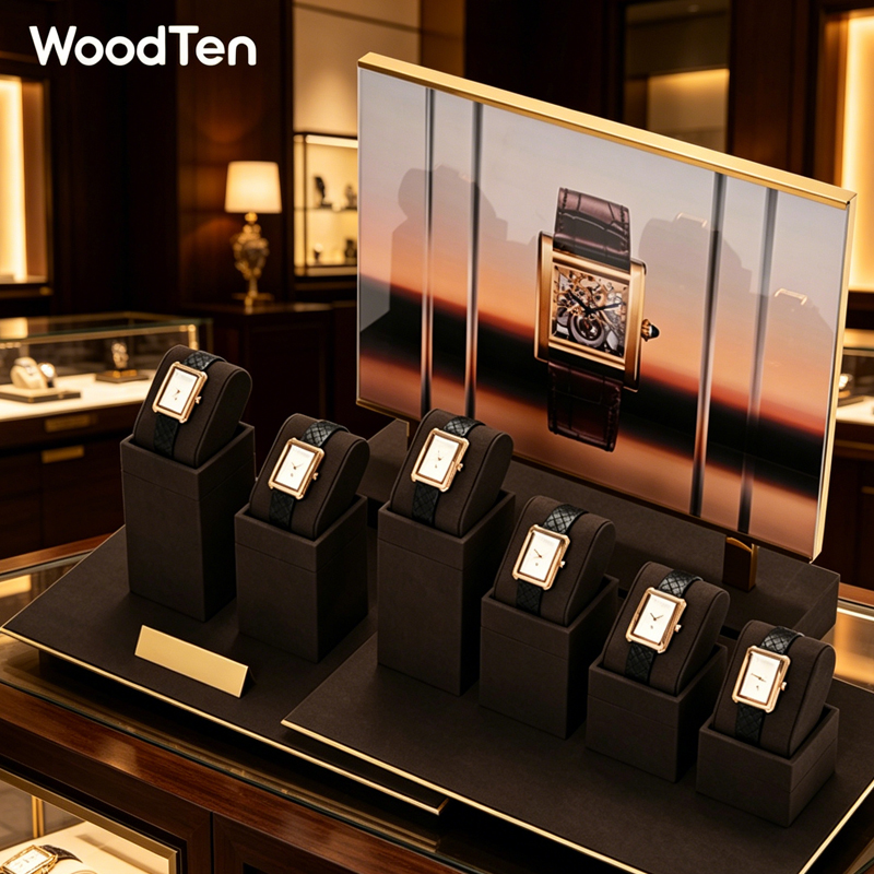 Jewelry Stand Watches - WoodTen Microfibe Watch Stand Wristwatch Holder