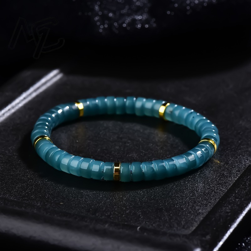 Jewelry & Watches Spółka Z Ograniczoną Odpowiedzialnością Sp Z Oo - Natural Jadeite Blue Water Abacus Beads