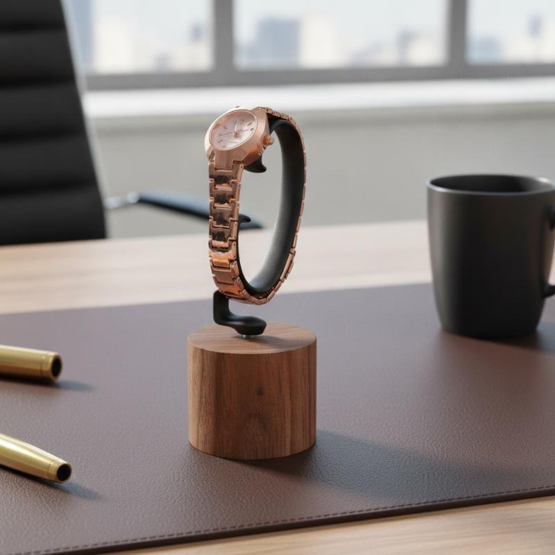 1PCS Wooden C-Shaped Watch Hol - Jewelry And Watches Inc review and price