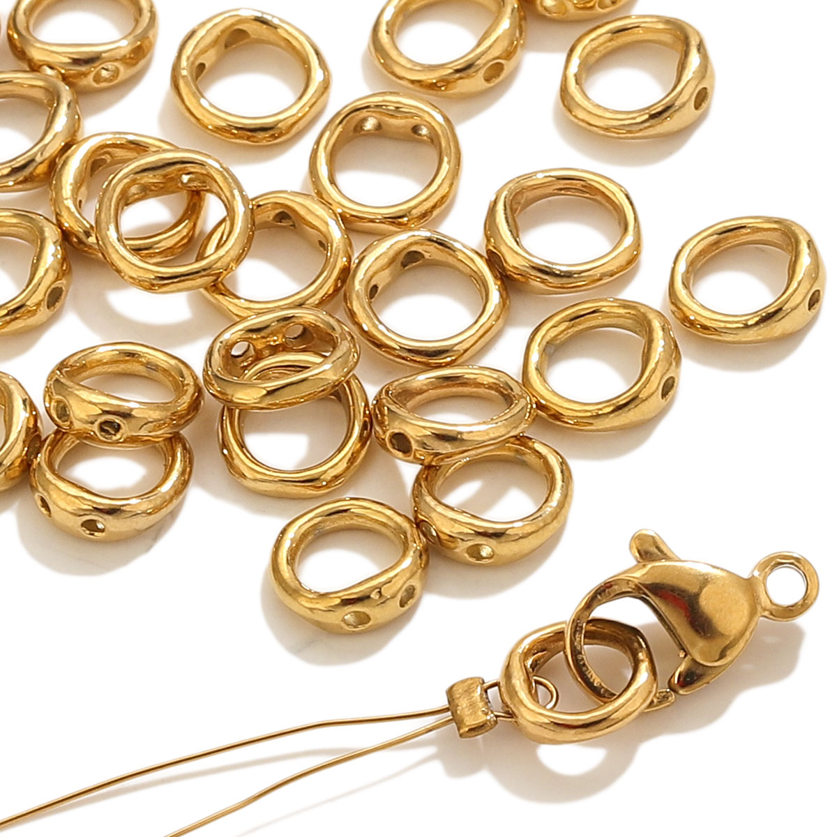 20pcs Stainless Steel Clasps E - Charm Bracelet Beads review and price