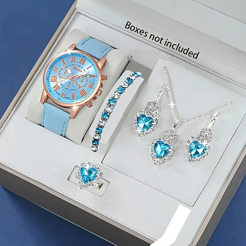 Elegant Rose Gold Sky-Blue Lov - Stones Watches & Jewelry In Sweden Ab review and price
