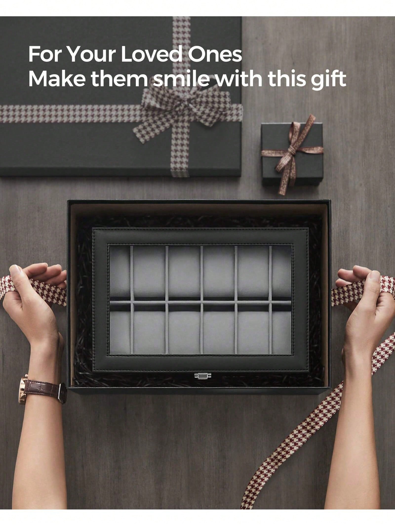 12-Slot Lockable Watch Box wit - Jewelry Box Organizer Watches review and price