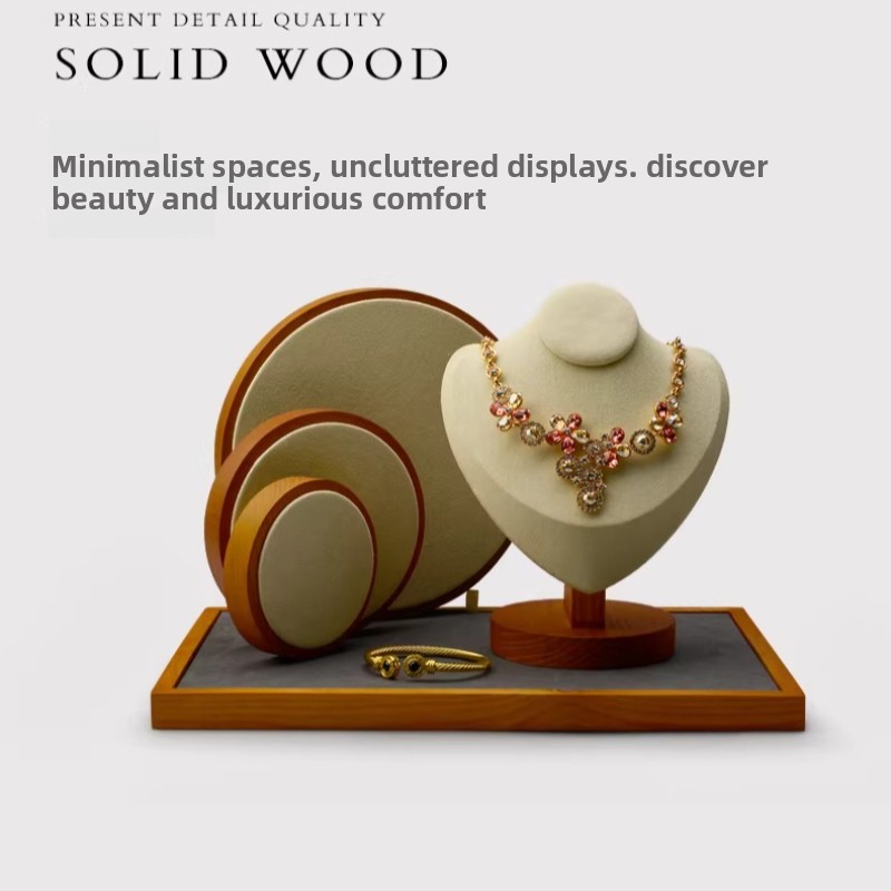 Solid Wood Jewelry Display Tra - Jewelry And Watches Stores review and price