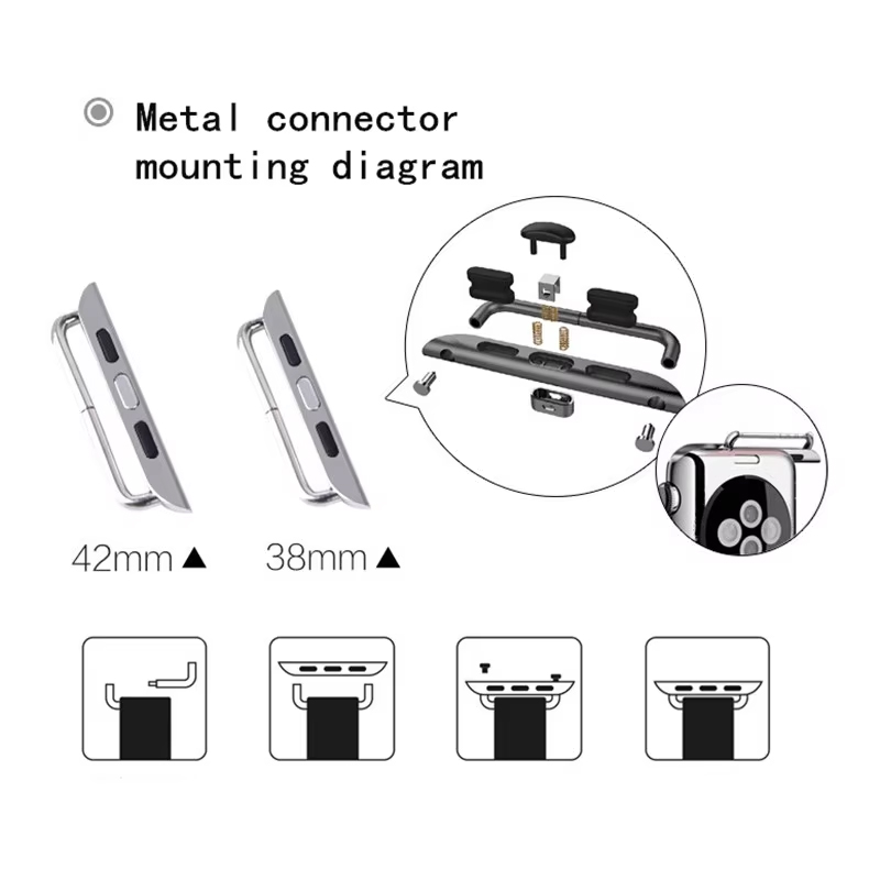 2pcs Stainless Steel Connector - Jewelry Stores Watches review and price