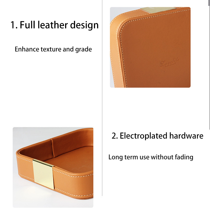 Leather Desk Tray Desktop Stor - Jewelry And Watches Stores review and price