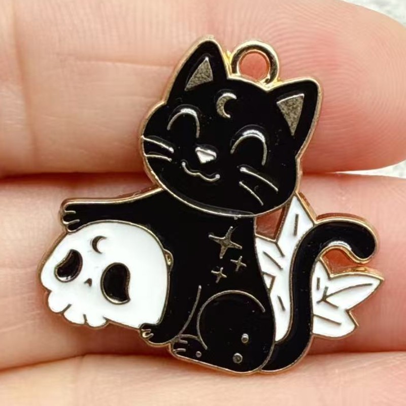 10pcs Original Alloy Enamel Bl - Charm Bracelet Beads review and price