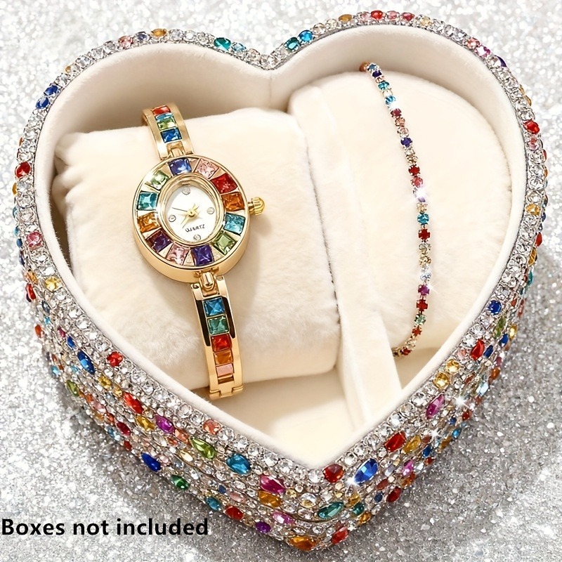 2pcs Elegant Colorful Rhinesto - Jewelry Watch Making review and price