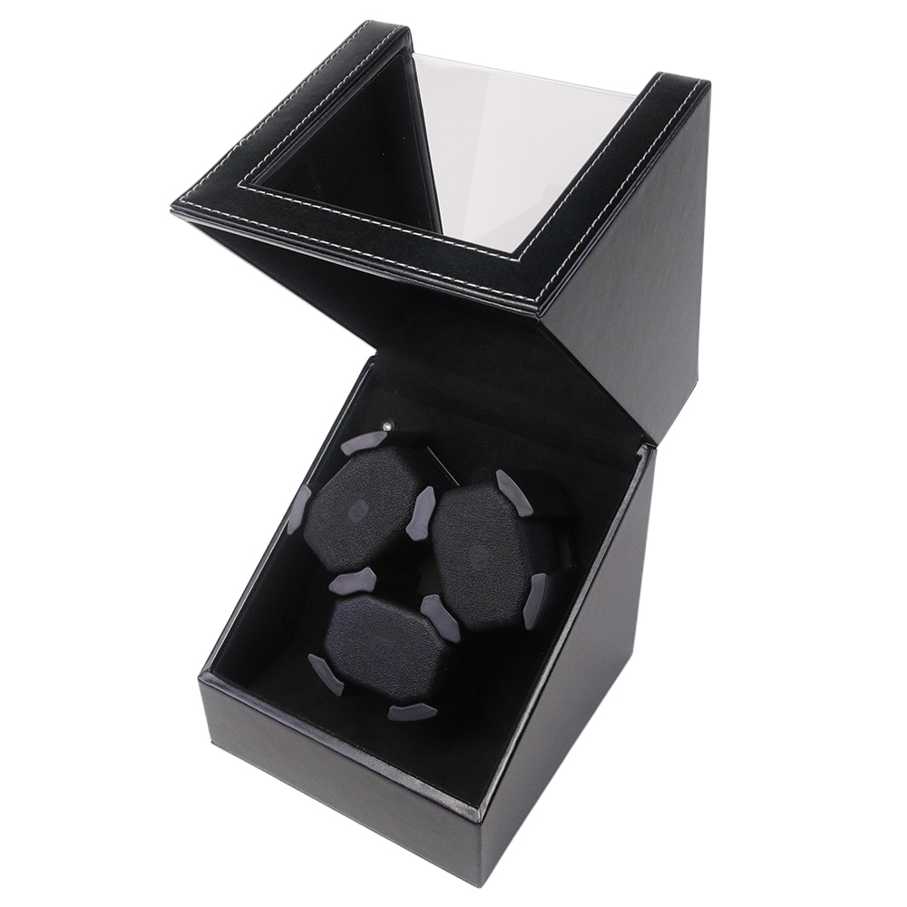 Black PU Leather 3 Slots Real  - Automatic Watch Winder review and price