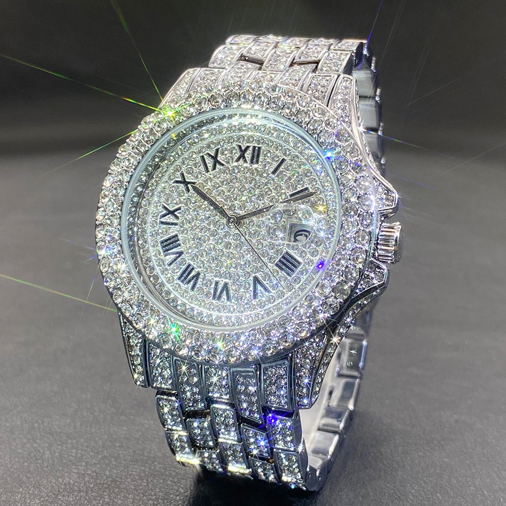Big Gold Silver Black Wristwat - Stones Watches & Jewelry In Sweden Ab review and price