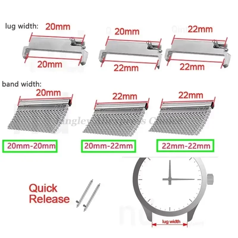 2pcs Watch Band Adapters 20mm  - Jewelry Stores Watches review and price